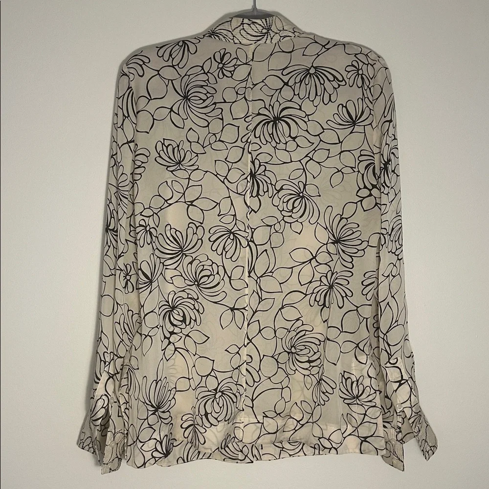 Sigrid Olsen Silk Floral Button Down Shirt - Picture 6 of 10